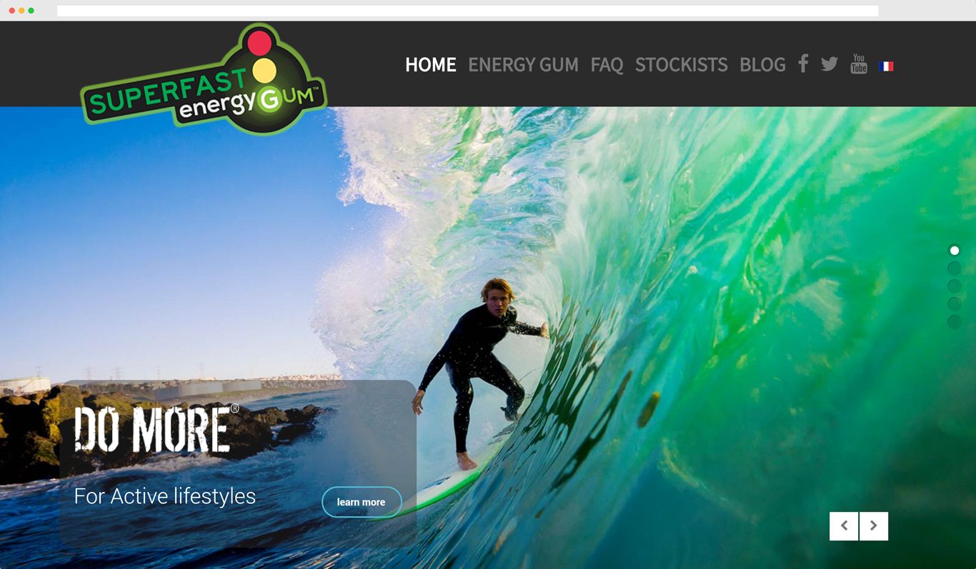 Website Design for SuperFast Energy Gum